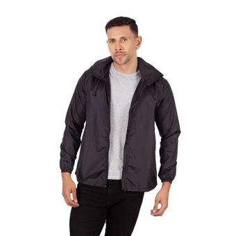 Los Tres Elefantes Chaqueta impermeable negra hombre oferta