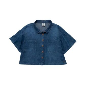 Los Tres Elefantes Camisa jean azul niña oferta