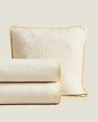Zara Home Colcha algodón pespunte oferta