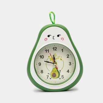 Panamericana Reloj de mesa con despertador, diseño aguacate verde y blanco oferta