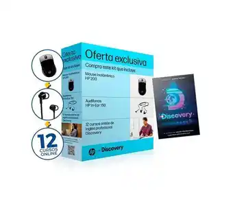 Panamericana Kit de mouse + audífonos + curso de inglés profesional discovery online oferta