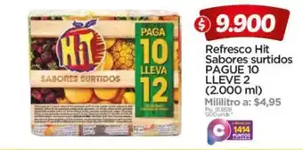 Surtimax Refresco HiT Sabores Surtidos pague 10 lleva 2 (2.000ml) oferta
