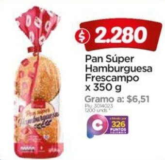 Surtimax Pan Súper Hamburguesa Frescampo 350g oferta