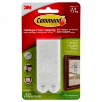 Home Sentry Set de 4 pares de sujeta cuadros grandes command 3m -blanco oferta