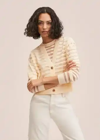 Mango Cárdigan punto rayas oferta
