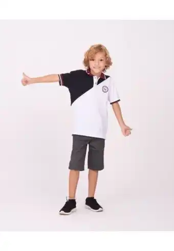 Dafiti Polo niño moda blanco/negro manpotsherd ref: los angeles oferta