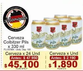 Belalcazar Cerveza Colbitzer Pils x 330 ml Cerveza x 24 Und oferta