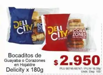 Bocaditos de Guayaba o Corazones en Hojaldre Delicity x 180g