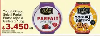 Belalcazar Yogurt Griego Seletti Parfait Frutos rojos o Galleta x 150g oferta