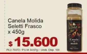 Belalcazar Canela Molida Seletti Frasco x 450g oferta