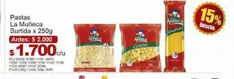 Belalcazar Pastas La Muñeca Surtida x 250g oferta