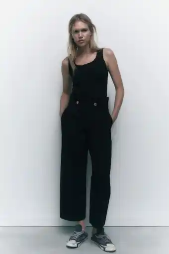 Zara Pantalón paperbag trabillas oferta