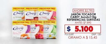 Surtifamiliar Jabon Tocador Carey 3und x 110g Referencias Surtidas oferta