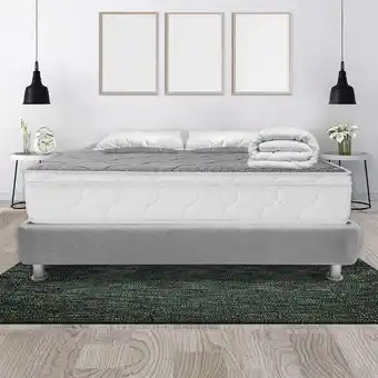 Olímpica Combo colchón sencillo 100x190 resortado silver soft + base cama + almohada + protector oferta