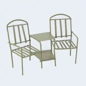 Panamericana Mesa cuadrada con 2 sillas, verde oferta