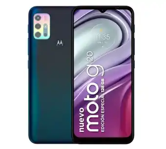 Panamericana Celular libre moto g20 de 128 gb, ram 4 gb, cámara principal: 48+8+2+2 mp, cámara frontal: 13 mp, dual sim, verde petróleo oferta
