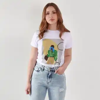 Fuera de Serie Camiseta manga corta con estampación frontal oferta