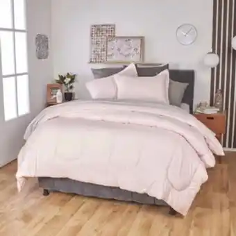 Brissa Plumón más fundón microfibra unicolor rosa palido oferta