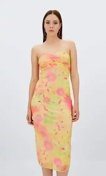 Stradivarius Vestido midi tul oferta