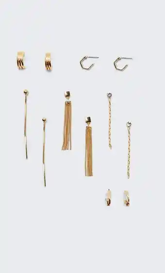 Stradivarius Set pendientes largos y aros oferta