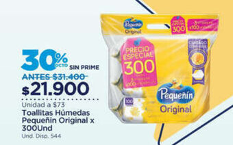 FarmaTodo Toallitas Humedas Pequeñin Original x 300 Und oferta