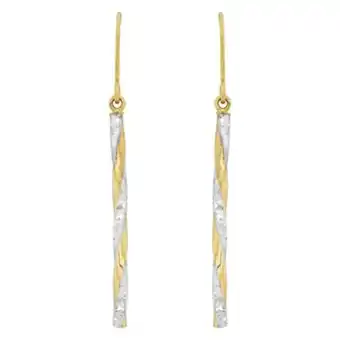 Kevin's Joyeros Aretes en oro amarillo de 18 kilates con visos, barras, 2 mm. de ancho oferta