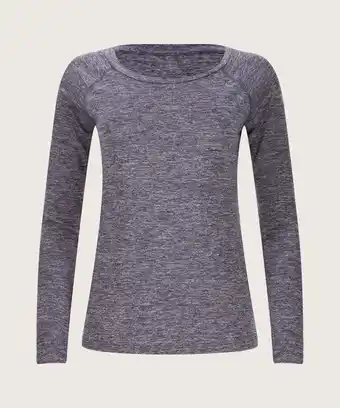 Pat Primo Camiseta para mujer, cuello redondo, manga larga, tejido jaspeado oferta