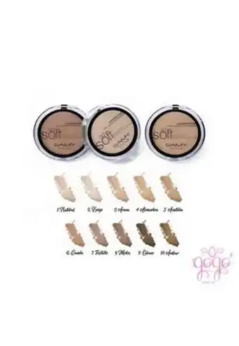 Polvo compacto con espejo con vitamina e y filtro solar samy tono 6