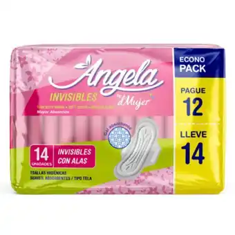 MegaTiendas Toallas higiénicas angela invisible x 14 unds oferta