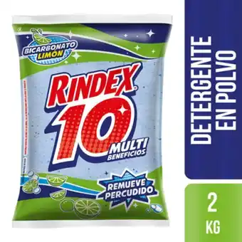MegaTiendas Detergente en polvo rindex 10 multibeneficios x 2000 kg oferta