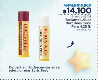 FarmaTodo Balsamo Labios Burt Bees Coco Pera 4.25 G oferta