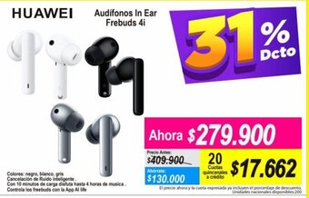 Alkomprar Huawei Audifonos In Ear Frebuds 4i oferta
