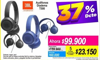 Alkomprar JBL Audifonos Diadema T500 oferta