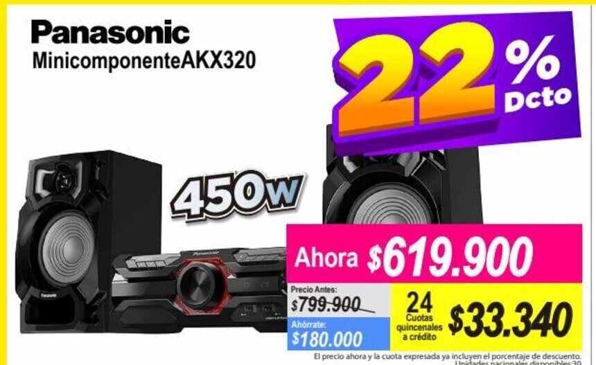 Alkomprar Panasonic Minicomponente AKX320 oferta