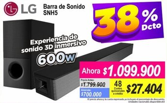 Alkomprar LG - Barra de Sonido SNH5 oferta
