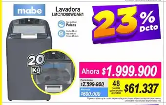 Alkomprar Mabe - Lavadora LMC70200WDAB1 oferta