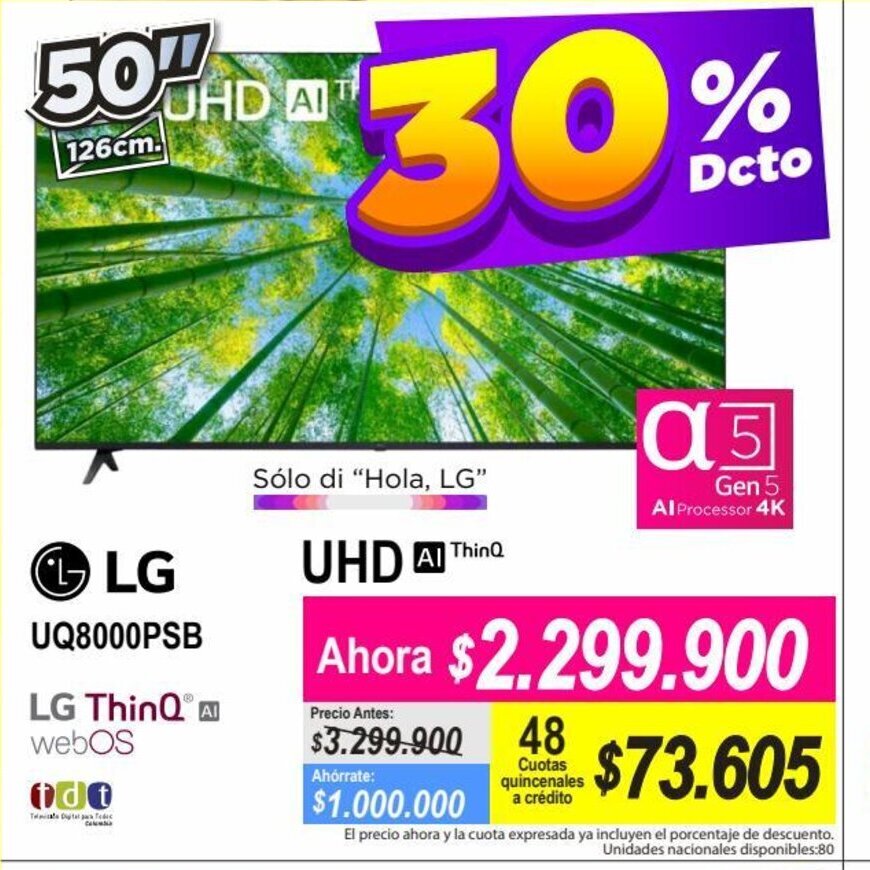 Alkomprar LG - UQ8000PSB LG ThinQ webOS oferta
