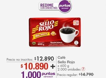 Metro Café sello rojo x 600g oferta