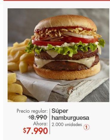 Metro Súper hamburguesas oferta