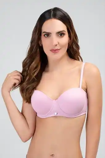 Brasier microfibra tipo strapless x2