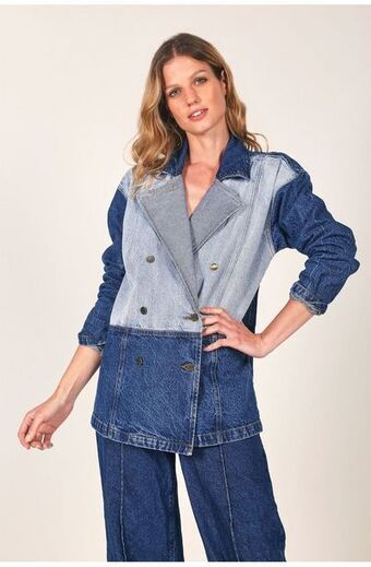 Tennis Chaqueta de jean para mujer dúo tono oferta
