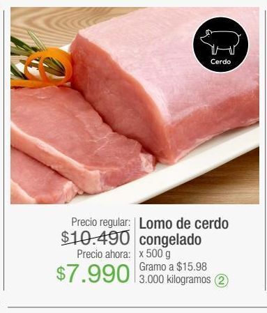 Jumbo Lomo de cerdo congelado oferta