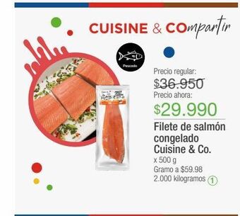 Jumbo Filete de salmón congelado cuisine & co. oferta