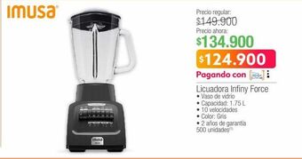 Jumbo Imusa licuadora infiny force oferta