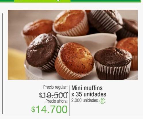 Jumbo Mini muffins x 35 unidades oferta