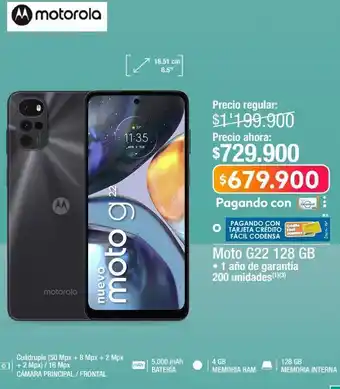 Jumbo Motorola moto g22 128 gb oferta
