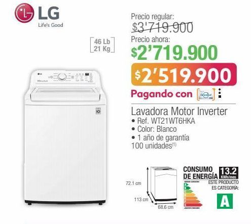 Jumbo Lg lavadora motor inverter oferta