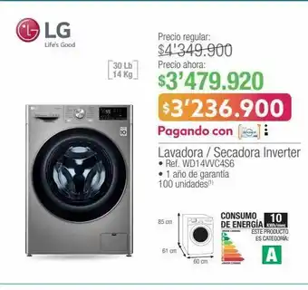 Jumbo Lg lavadora / secadora inverter oferta