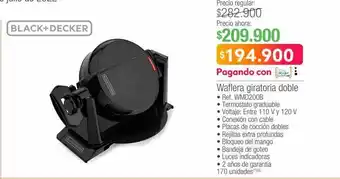 Jumbo Black & decker waflera giratoria doble oferta