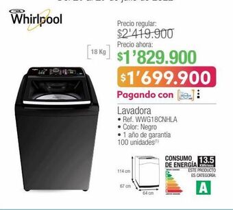 Jumbo Whirlpool lavadora oferta